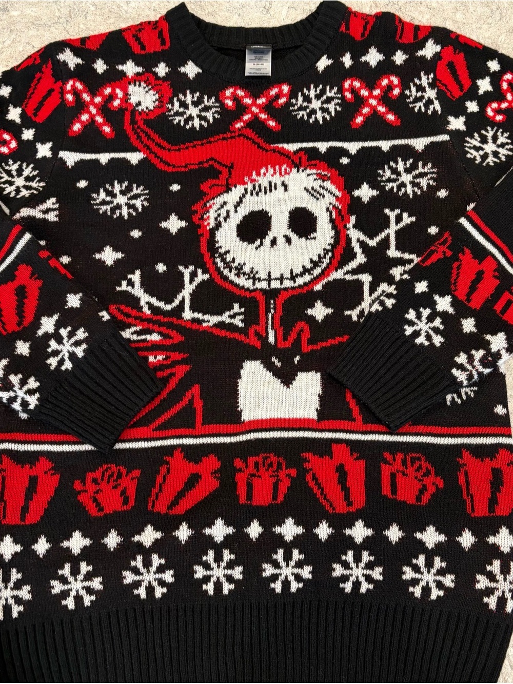 Jack Skellington Disney Men’s Holiday Sweater-Medium